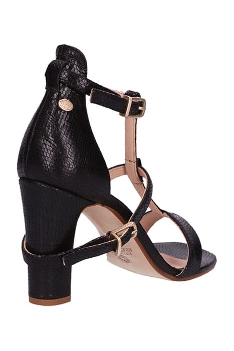 FRS0374 SANDALETTE 8,5 CM PRINTED LEATHER BLACK 3