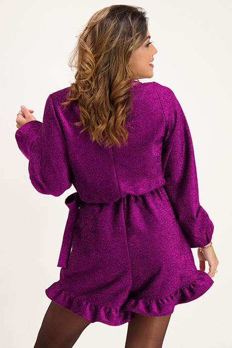 ROZE GLITTER PLAYSUIT MET RUFFLES PINK PINK 2