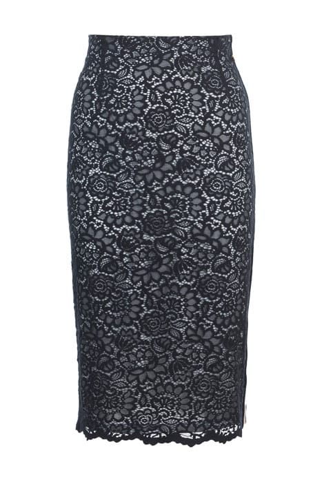 LACE SKIRT STRIPED TAPE SIDE BLUE 1