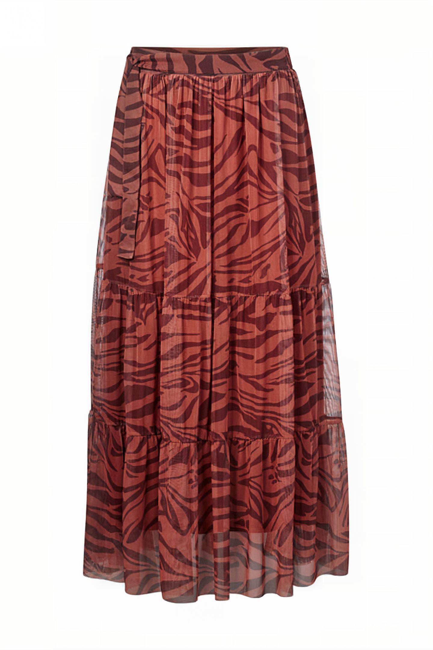 SKIRT PRINTED MESH GINGER SPICE 1