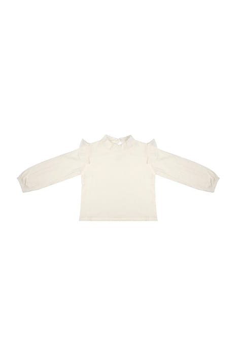 RUFFLE LONGSLEEVE WOVEN ECRU 1