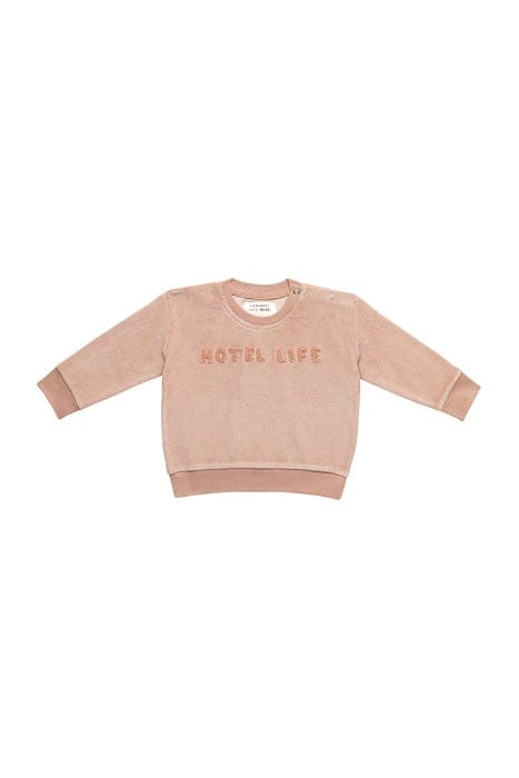 BOXY TOWEL SWEATER HOTEL LIFE PINK 1