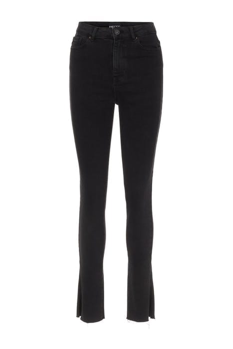 PCEMI HW SKINNY SLIT JEANS BLC BC BLACK DENIM 1