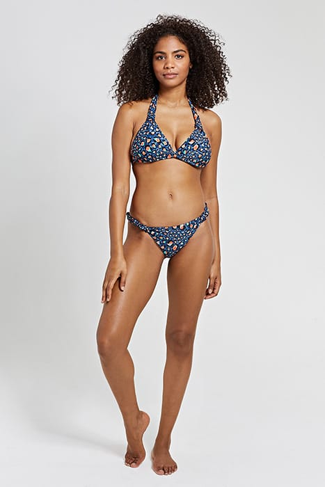 LADIES LEOPARD SPOT BIBI TRANGLE TOP POSEIDON BLUE 3