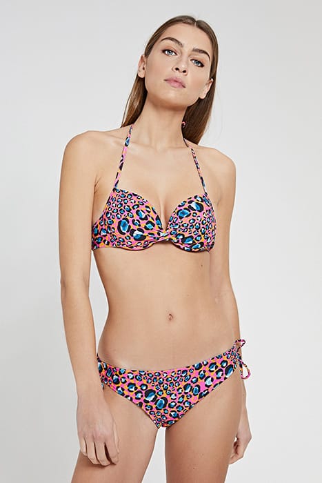LADIES LEOPARD SPOT LUCA PUSH UP BIKINI TOP AZALEA PINK 2