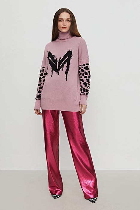 LOOSE FIT SEQUIN PANTS BUBBLE GUM PINK 3
