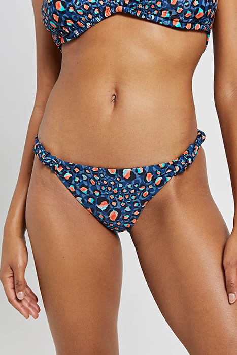 LADIES LEOPARD SPOT VINTAGE LOW BRIEF POSEIDON BLUE 6