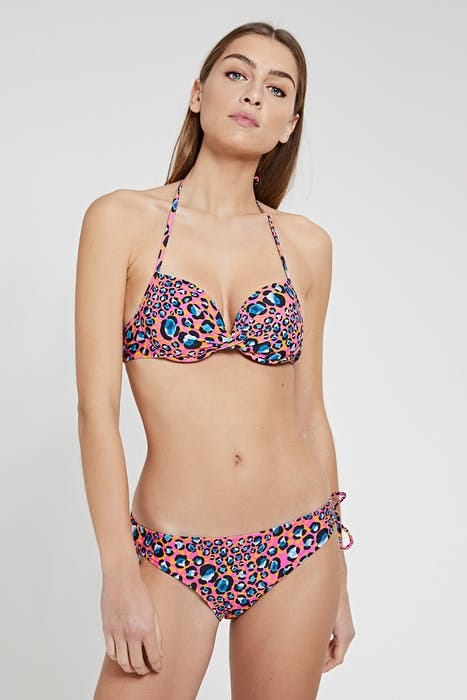 LADIES LEOPARD SPOT REGULAR BRIEF AZALEA PINK 1