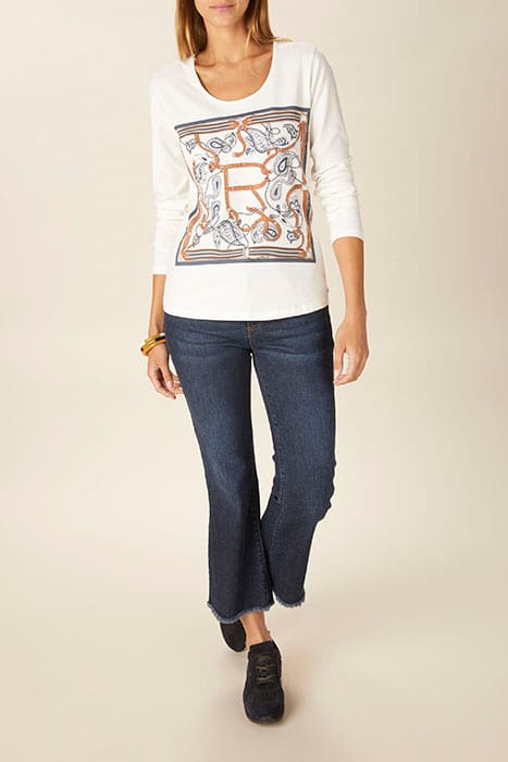 COTTON ROUND NECK T-SHIRT WHITE 4