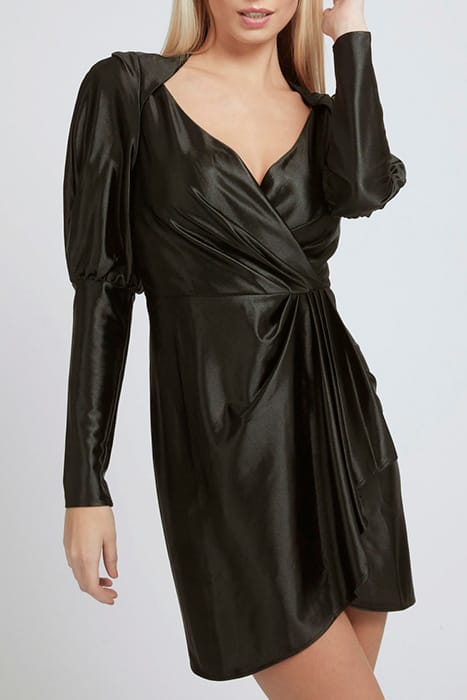 MARCIANO BY GUESS RUFFLED DRESS JET BLACK 1