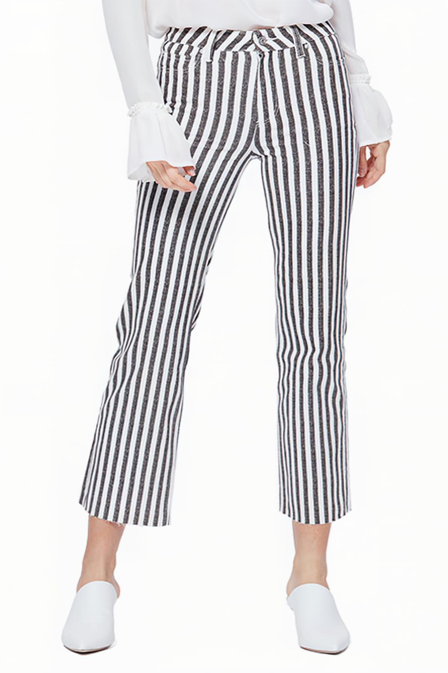 ATLEY ANKLE FLARE RAW HEM COVE STRIPE 1
