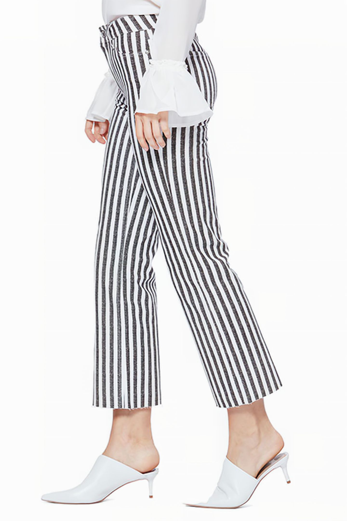 ATLEY ANKLE FLARE RAW HEM COVE STRIPE 3