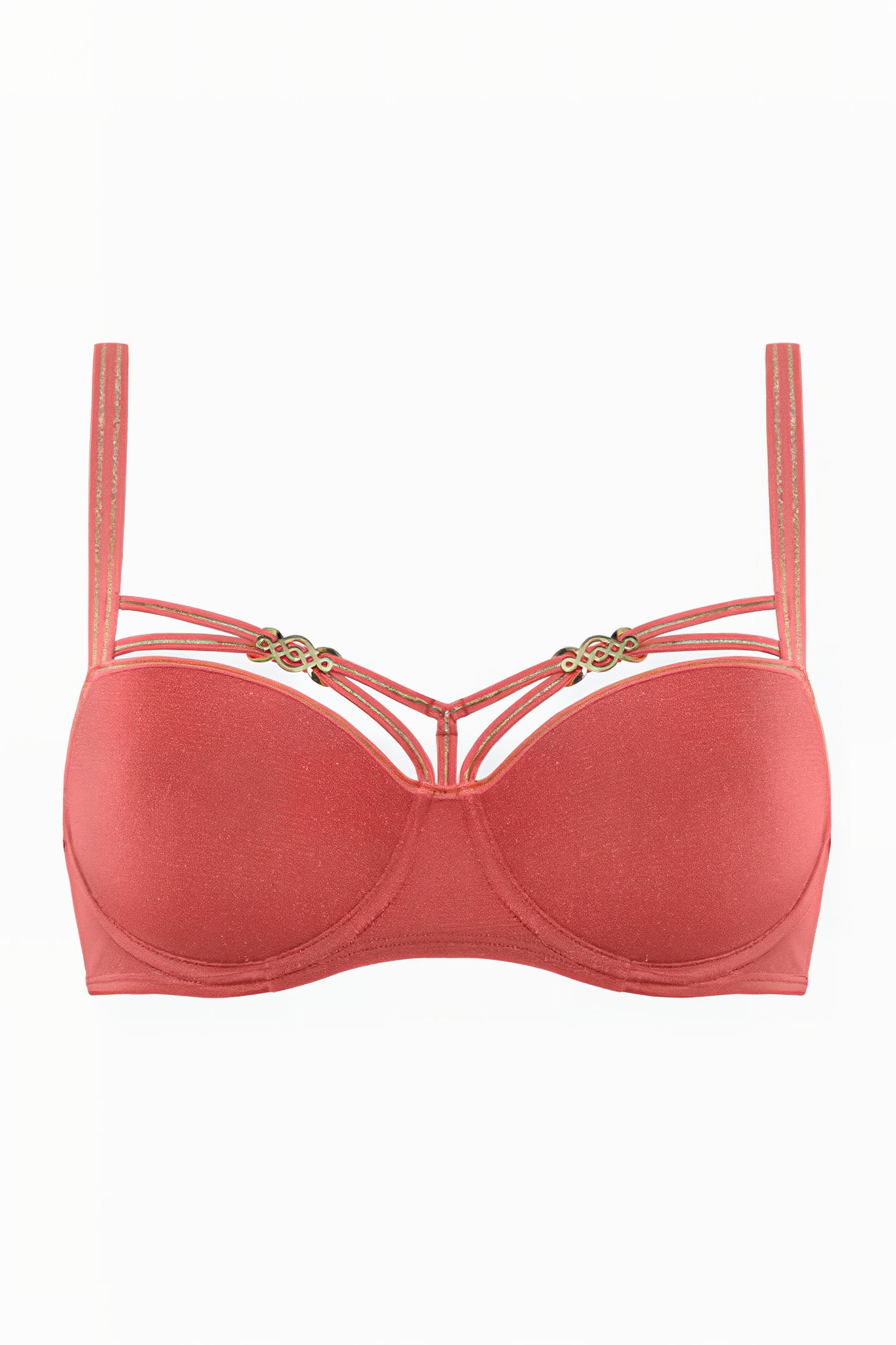 FOREVER SECRET SPARKLING ROSE PLUNGE BALCONY BRA 3