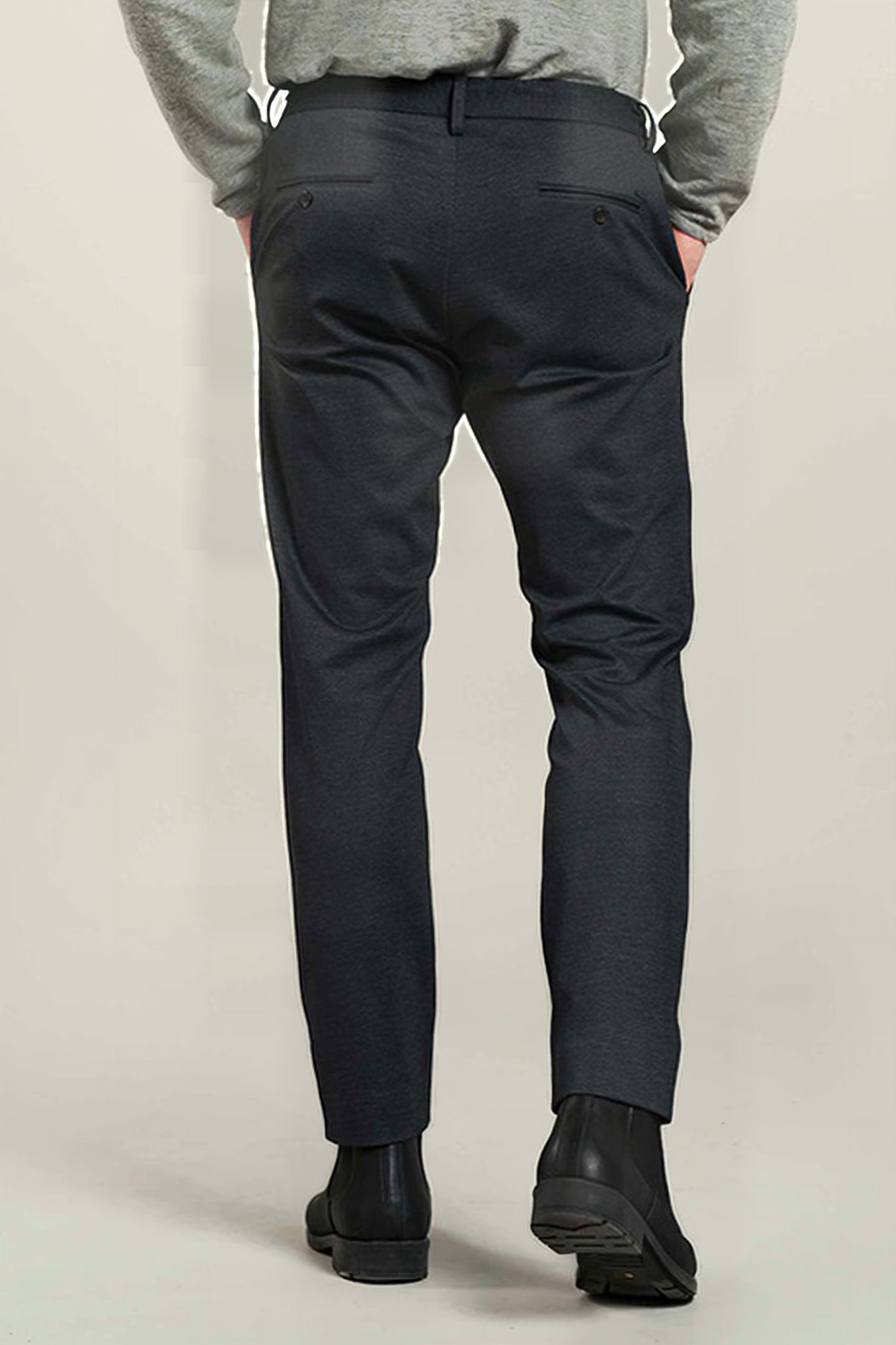 TAPERED JOGGER MINI PATTERN SWEAT MD. GREY MELANGE 2