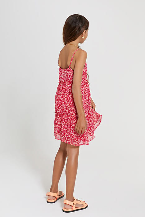 GIRLS JAKARTA DRESS TROPICAL TIGER CHILI RED 5