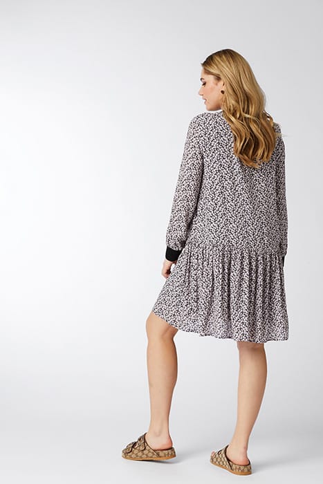 MIDI DRESS PRINTED WITH RIP DETAIL LAVENDER 3