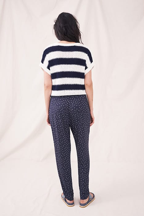MAISON ECO VERO JERSEY TROUSER PURPLE MULTI 3