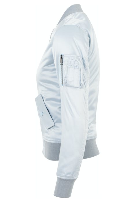 LADIES SATIN BOMBER JACKET BABYBLUE 9