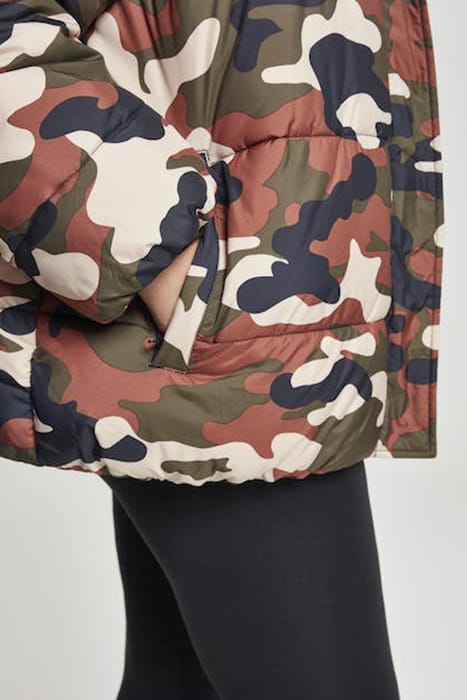 LADIES BOYFRIEND CAMO PUFFER JACKET RUSTYCAMO 12
