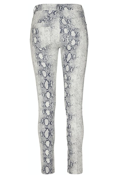 LADIES ANIMAL STRETCH TWILL SKINNY PANTS OFFWHITE SNAKE 9