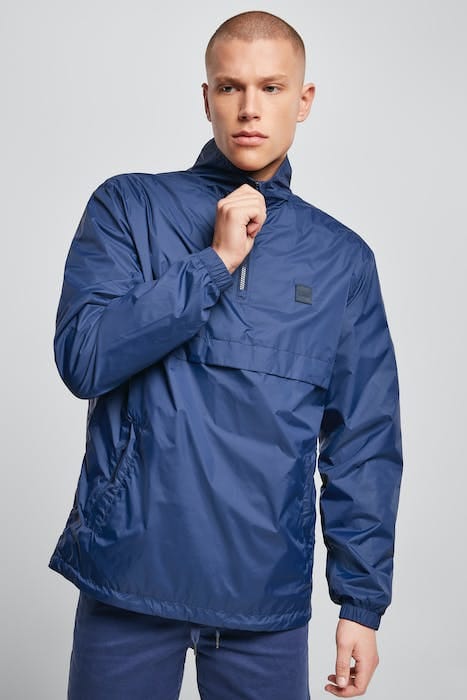 STAND UP COLLAR PULL OVER JACKET DARKBLUE 2
