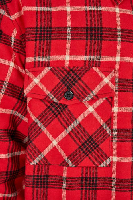 PLAID QUILTED SHIRT JACKET RED/BLACK 9