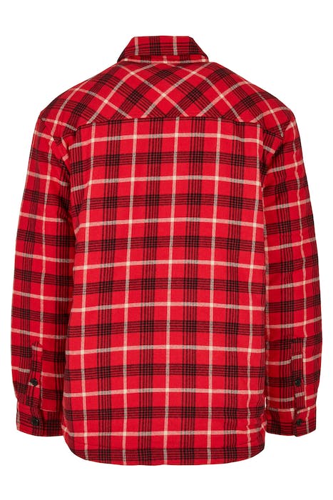 PLAID QUILTED SHIRT JACKET RED/BLACK 10