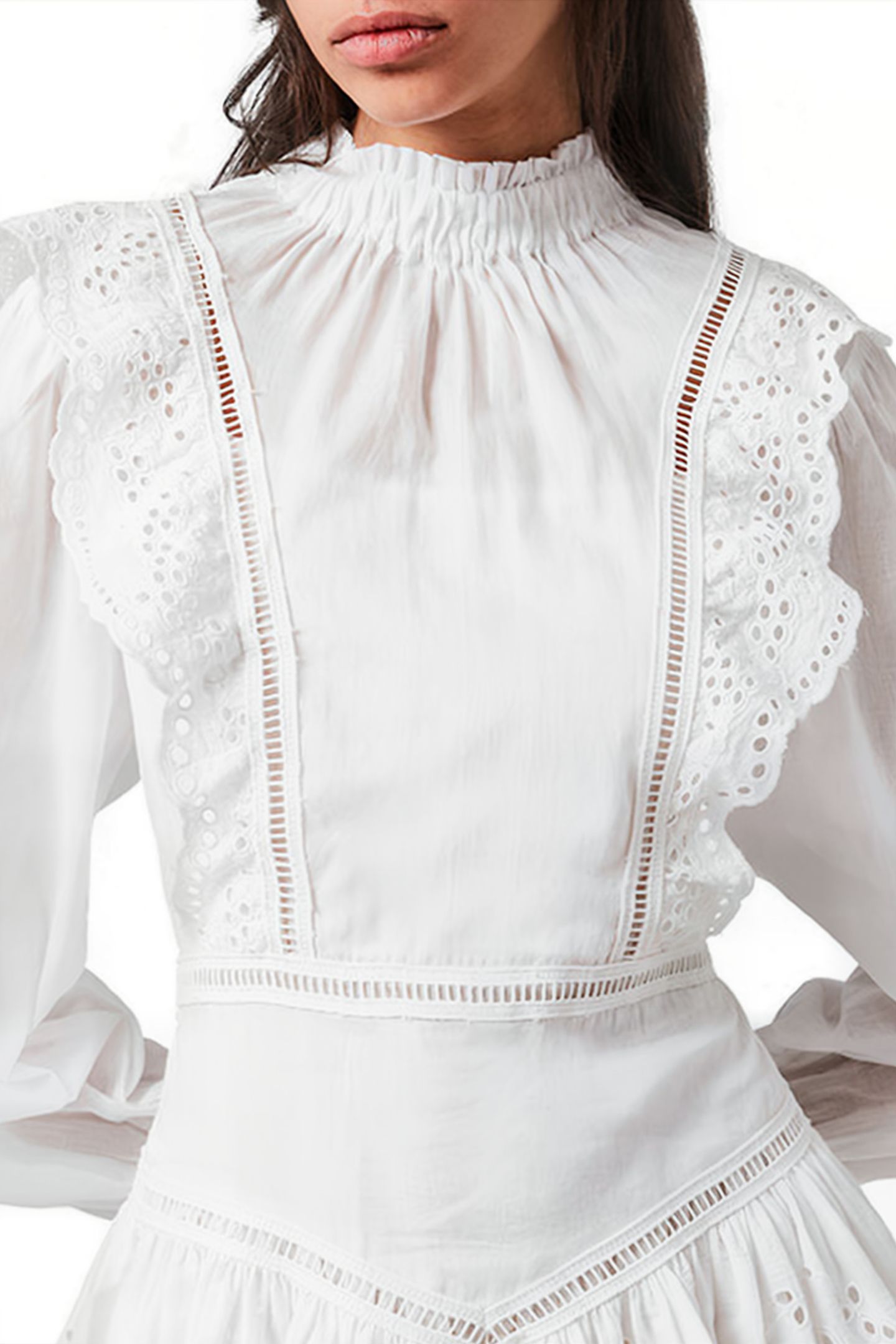 AISLYN BROIDERIE DRESS CHALK WHITE 5