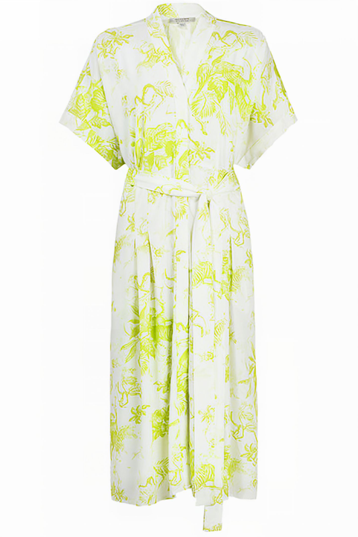 ROSIN RIYAZ DRESS CHARTREUSE YELLOW 1