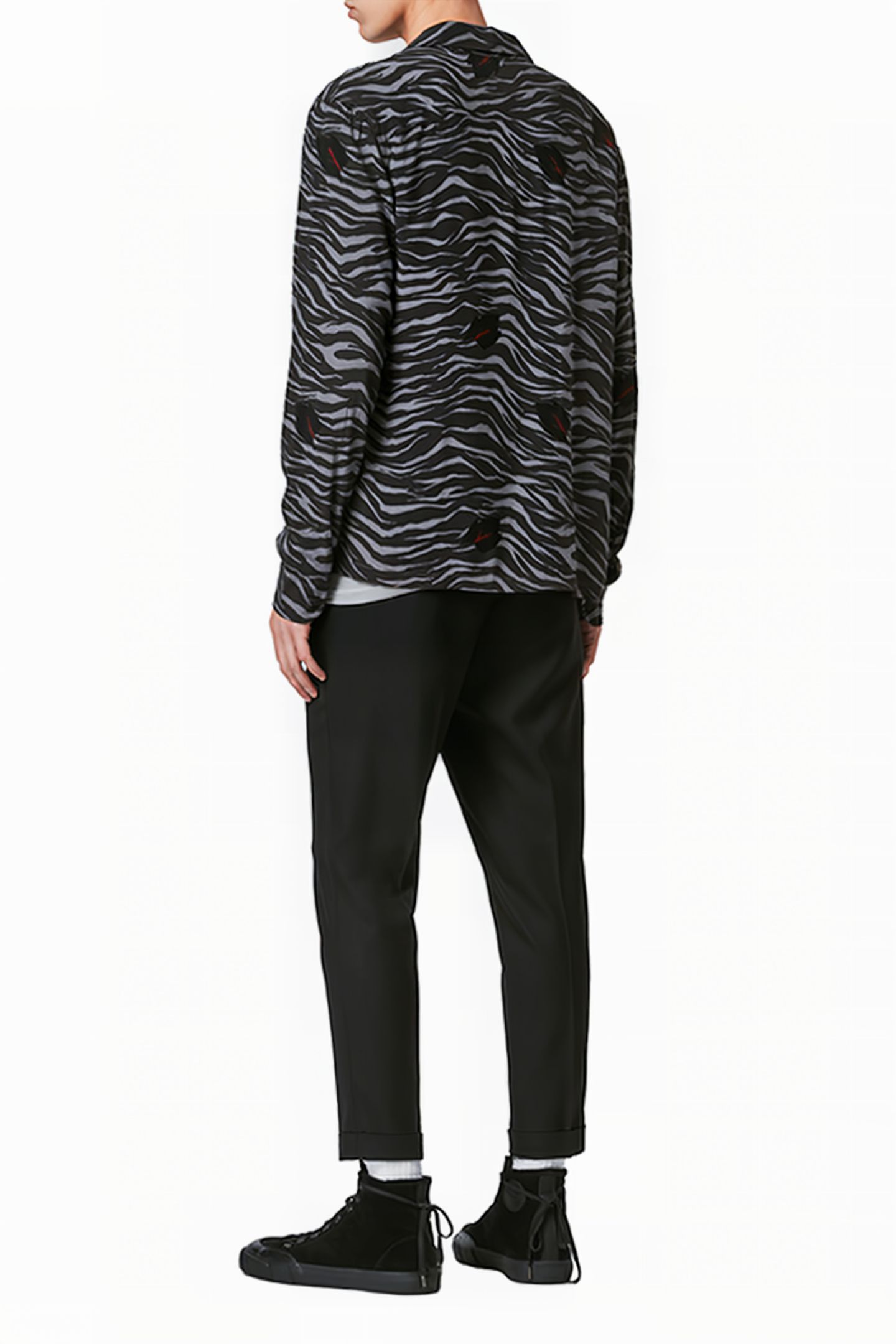 LAZARO LS SHIRT GREY/JET BLACK 4