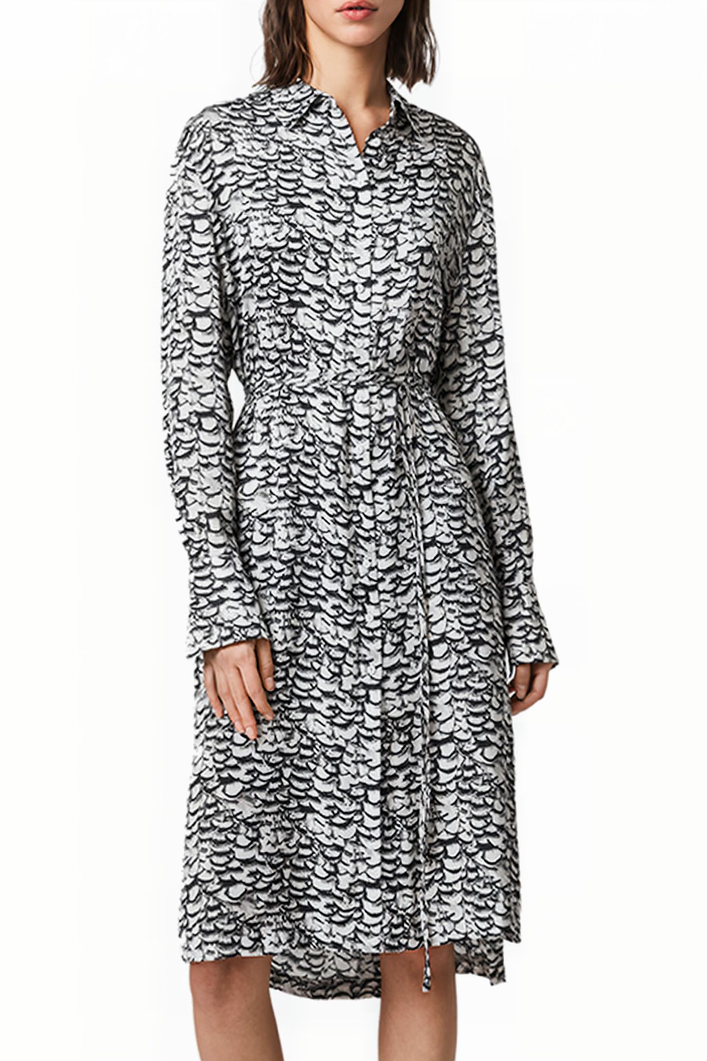 ANYA PLUME DRESS CHALK WHITE 2