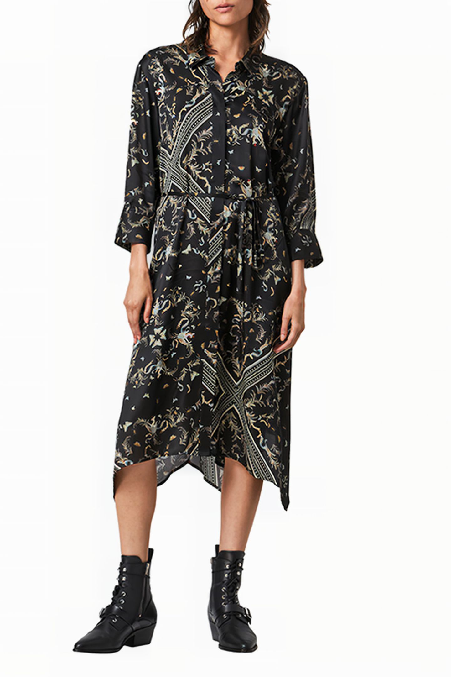 MAIA ASSAM DRESS BLACK 1