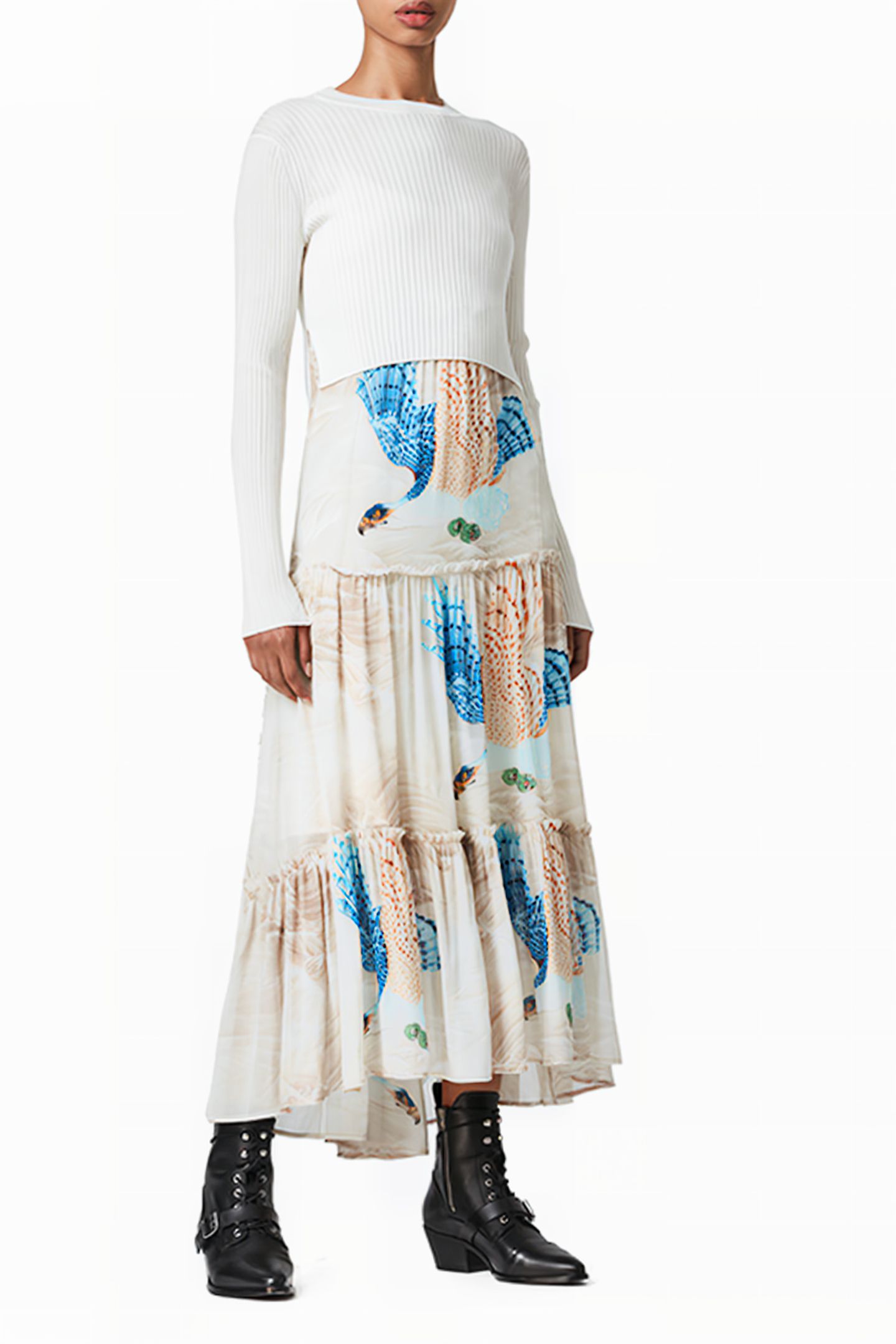 TILLY SWOOP DRESS ECRU WHITE 3