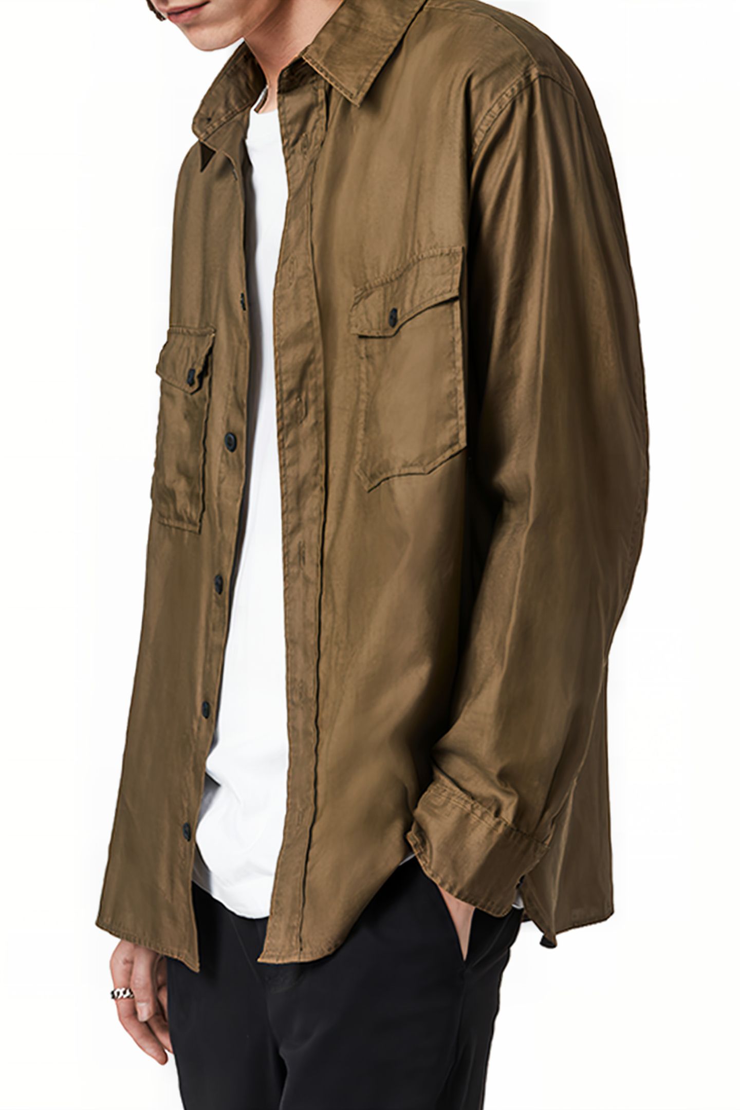 DIVISION LS SHIRT KHAKI GREEN 3