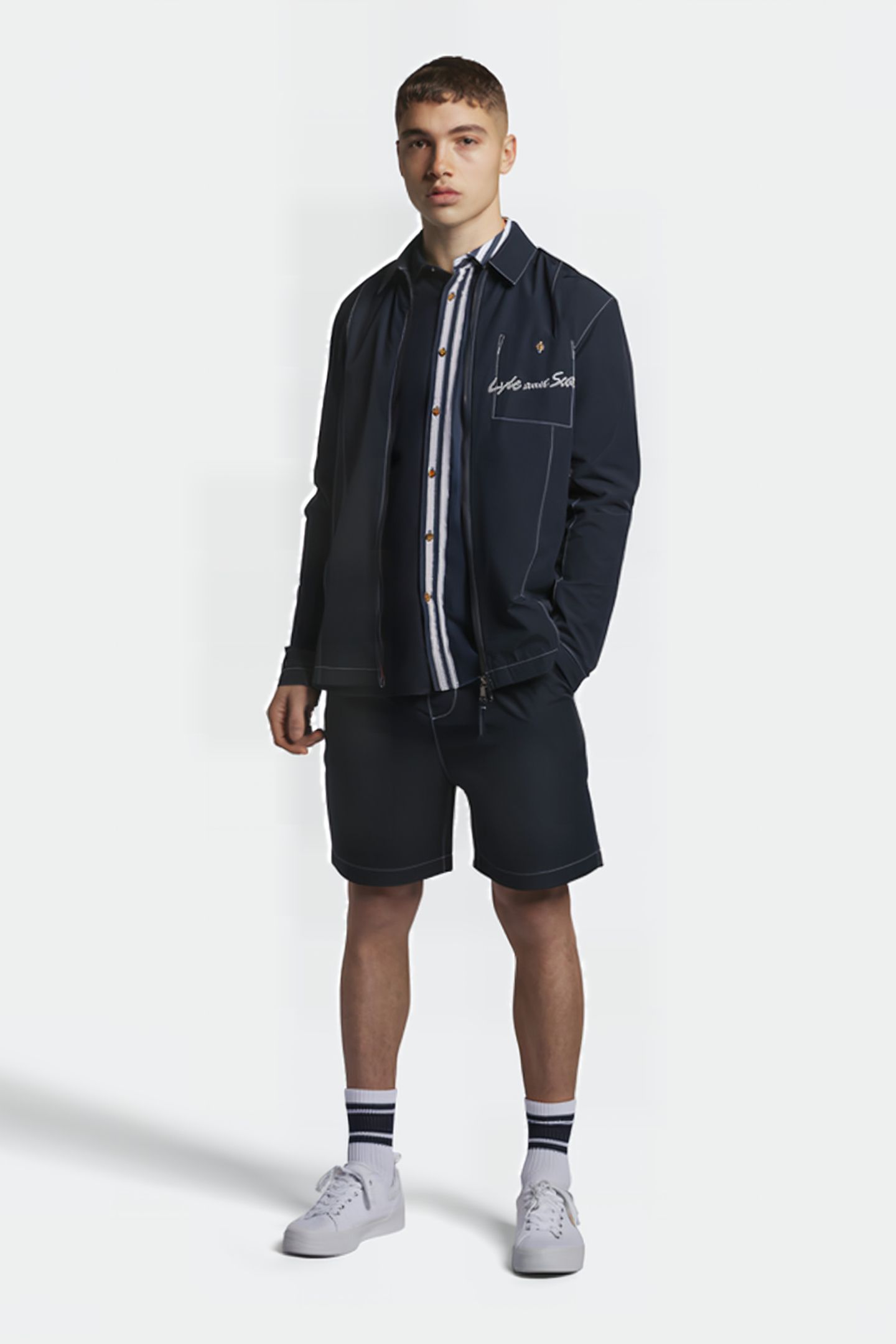 PANELLED OVERSHIRT DARK NAVY 3