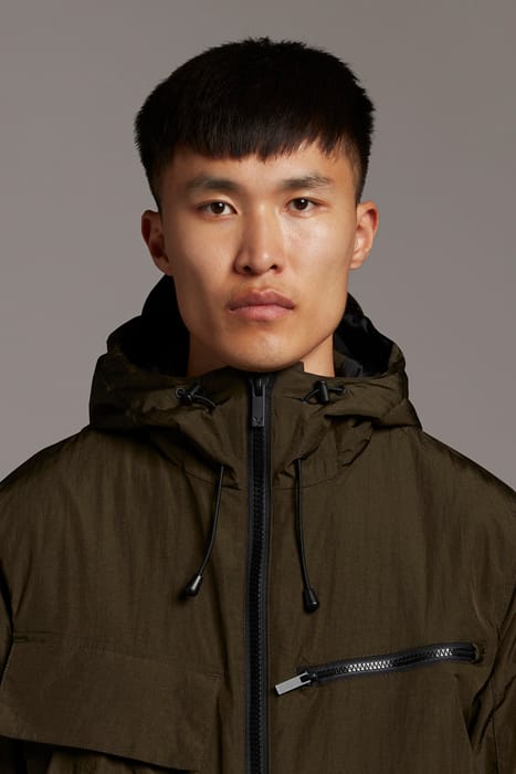 WADDED DUAL POCKET JACKET WITH FACE GUARD OLIVE 4