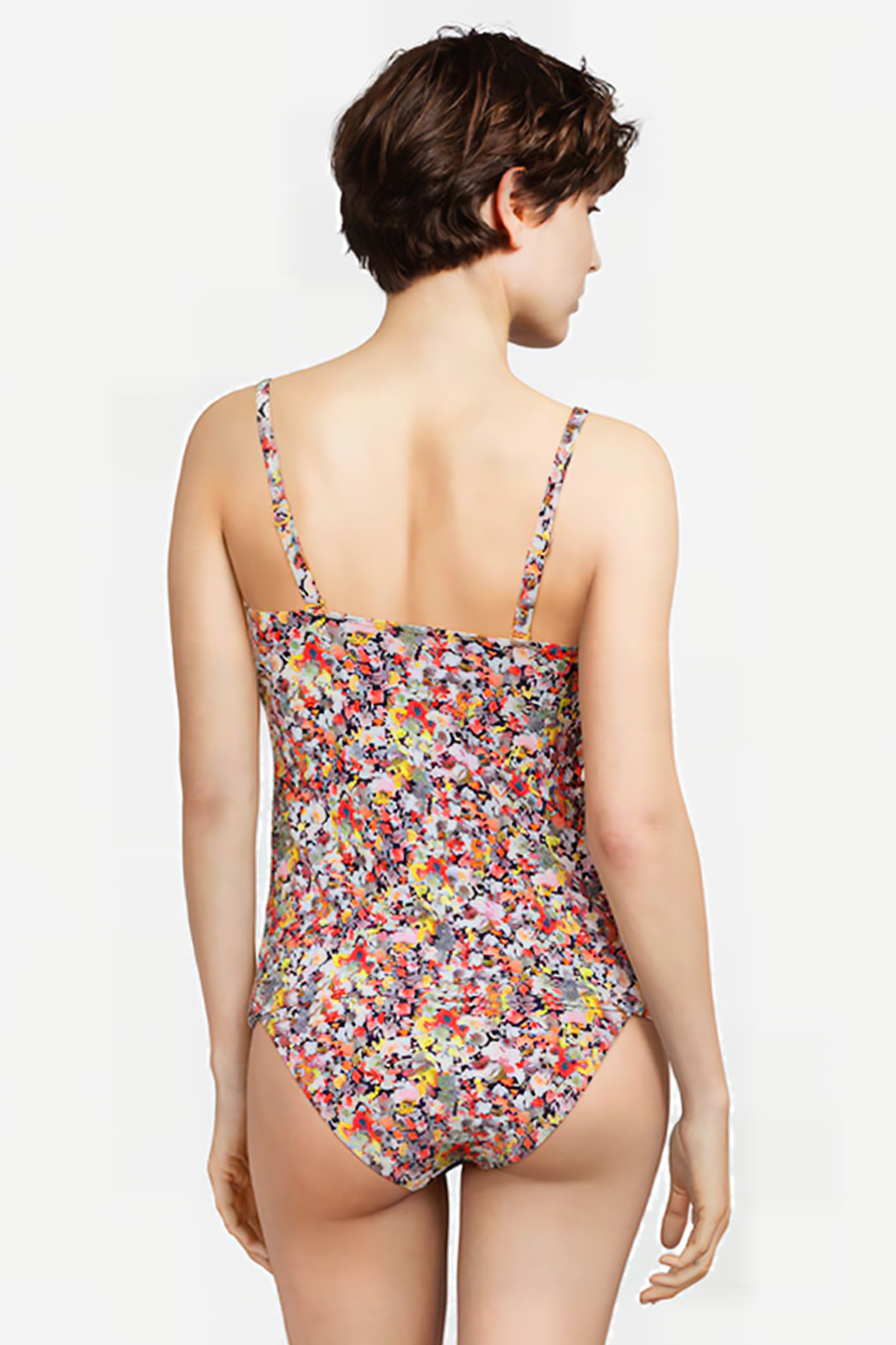 SW TANKINI UNDERW. BANDEAU BECKY TANKIN FLOWERS PRINT 3