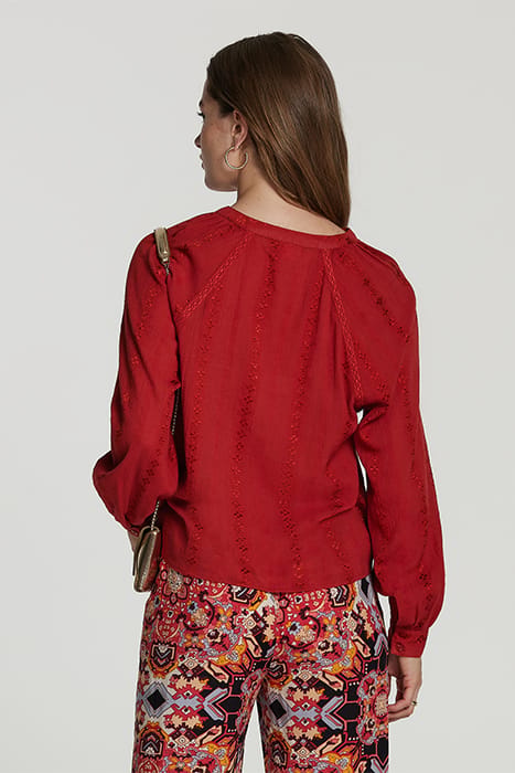 LADIES PLYMOUTH BLOUSE CLOVER STRIPE 2