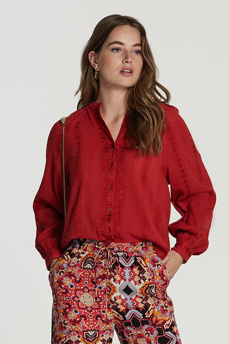 LADIES PLYMOUTH BLOUSE CLOVER STRIPE 1