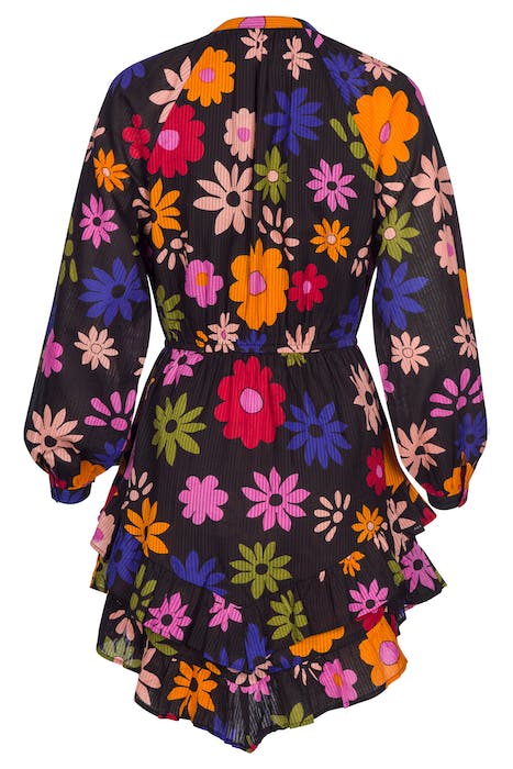 LADIES ROUEN DRESS RETRO FLOWER 9