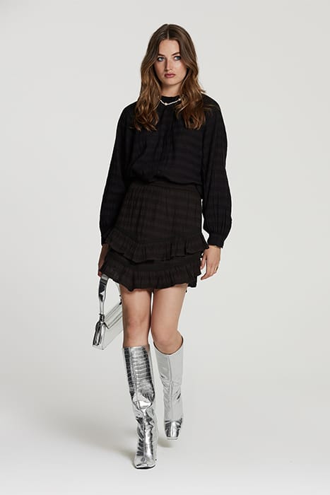 LADIES BOLOGNA SKIRT TASMANIA STRIPE BLACK 3
