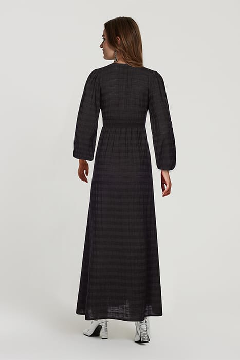 LADIES BEIRUT DRESS TASMANIA STRIPE BLACK 2