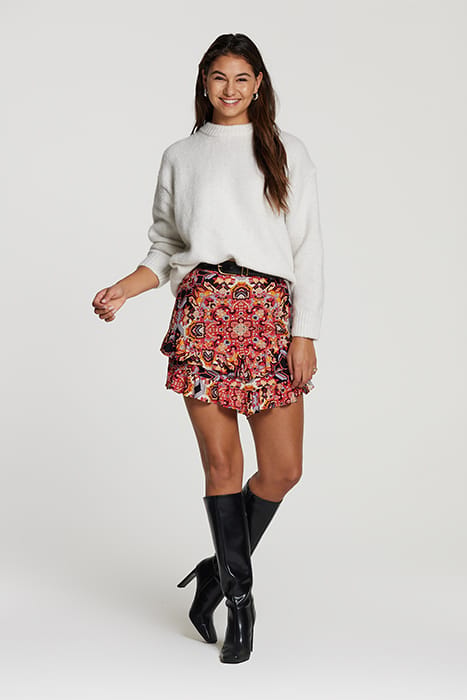 LADIES BOLOGNA SKIRT BOHO AZTEC OLD RED 3