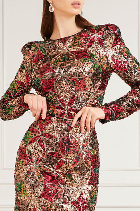 MARCIANO BY GUESS EZRA SEQUIN TOP HARLEQUIN BLOUSE 1