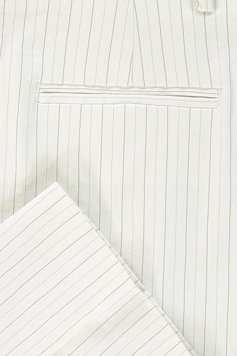 BELLO 102 PANTALONE LINO STRET WHITE/BLACK 3