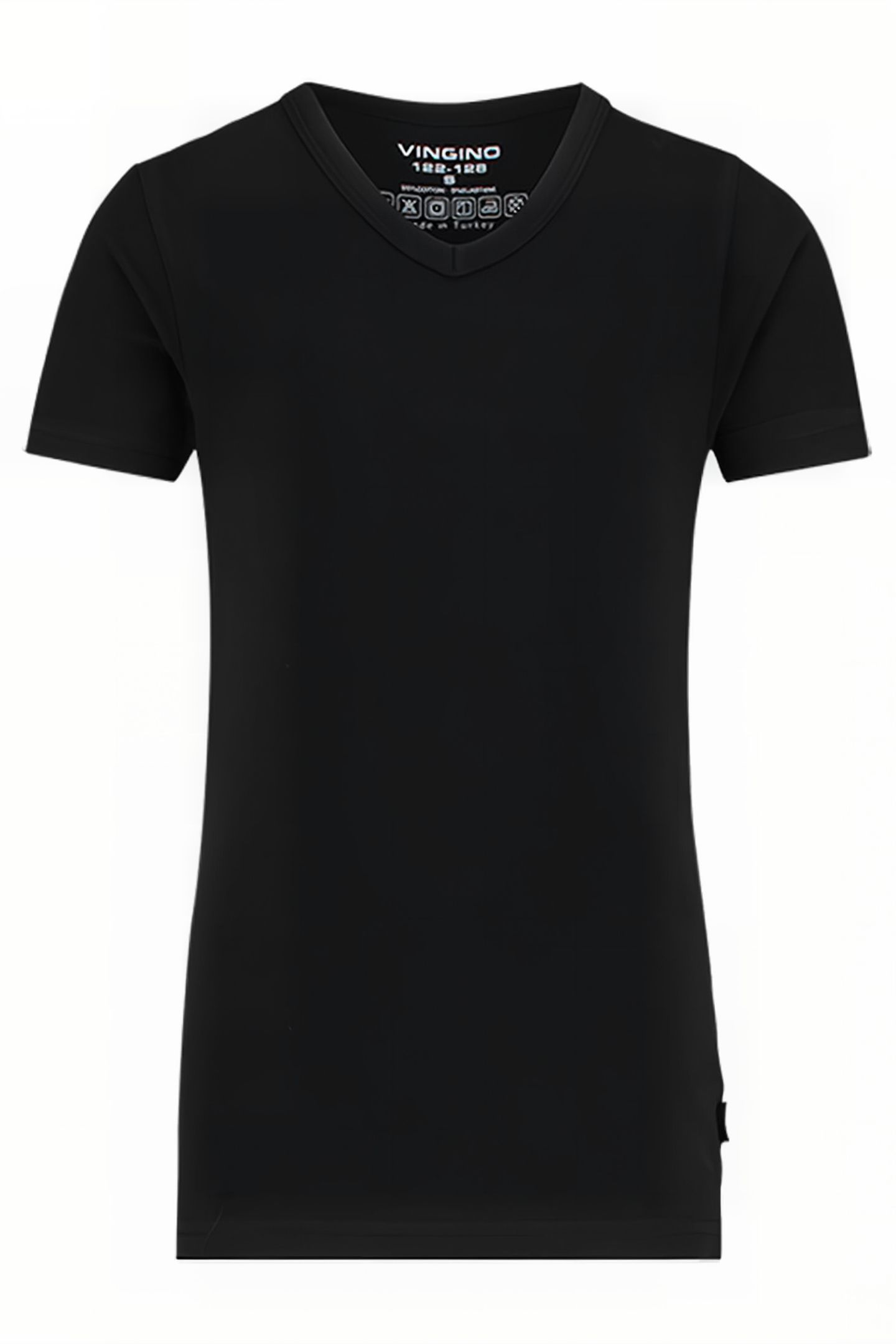 SHORT SLEEVE V NECK TS BOYS BLACK 1