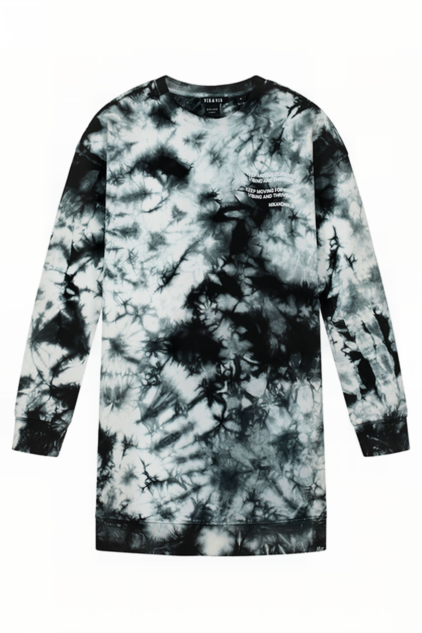 KEEP TIE DYE SWEATDRESS BLACK 1