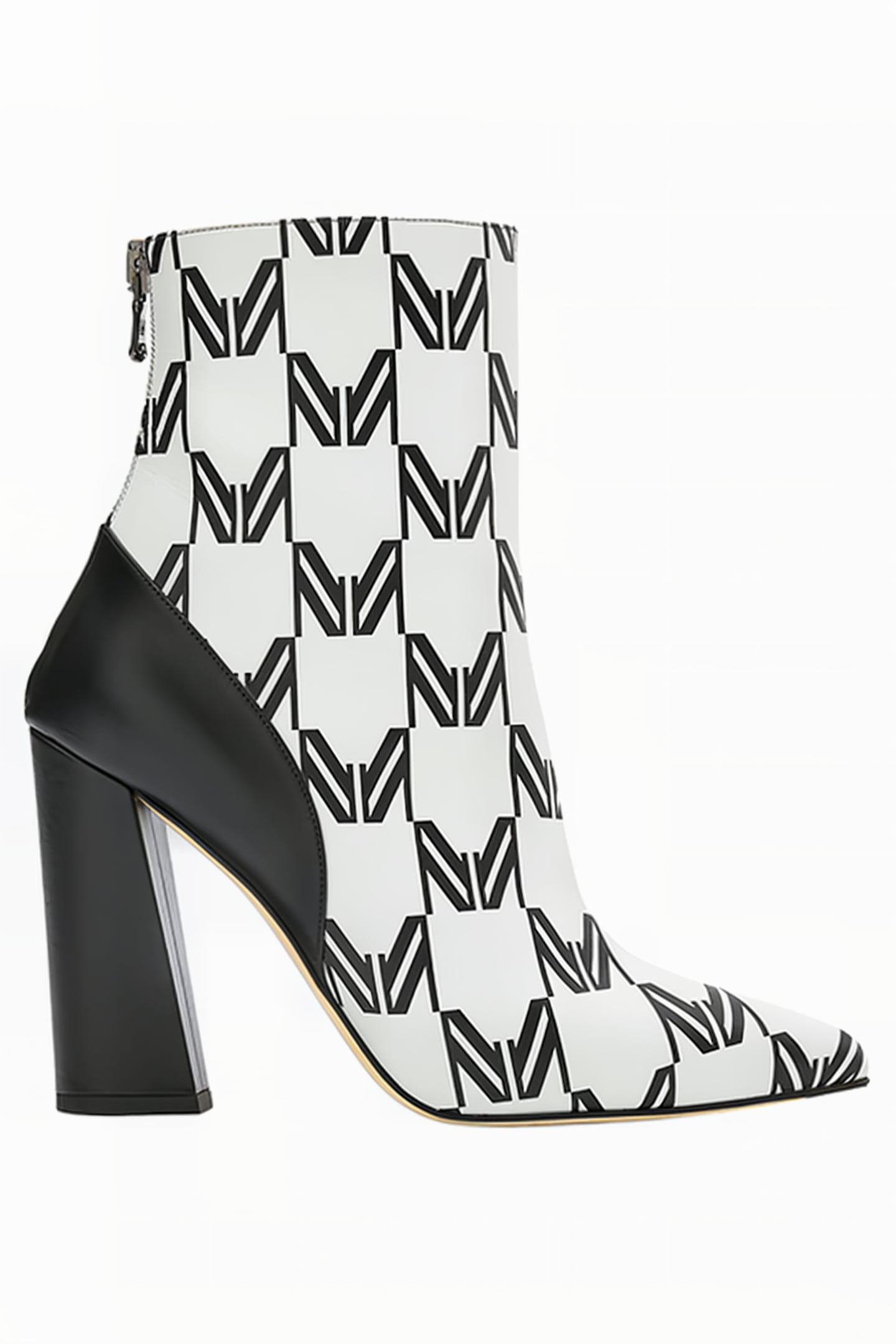 PRINTED ANKLE BOOTS BLACK/WHITE LOGO PRINT 1