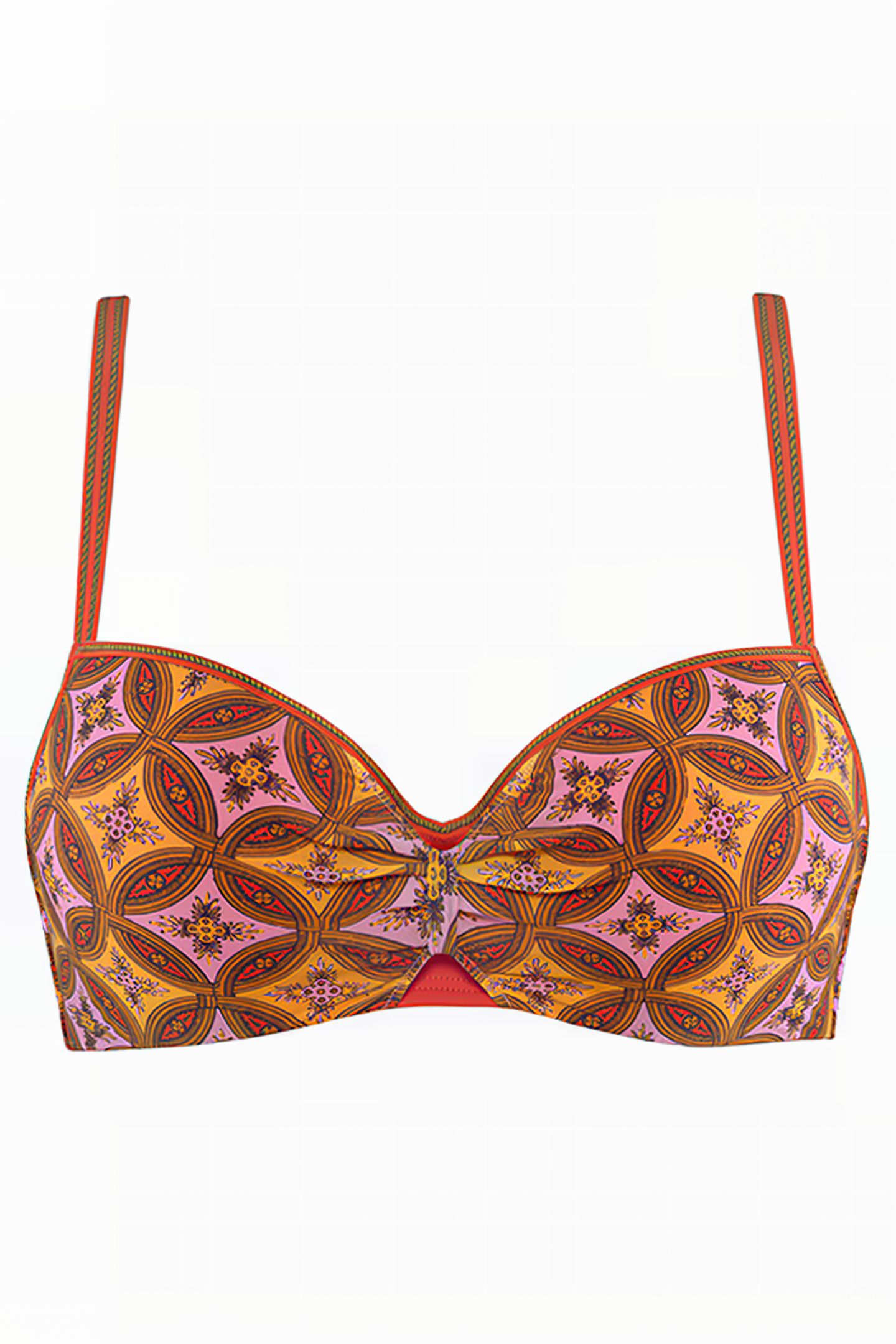 FLORANA RED CLAY AND SOFT PINK PUSH UP BRA 3