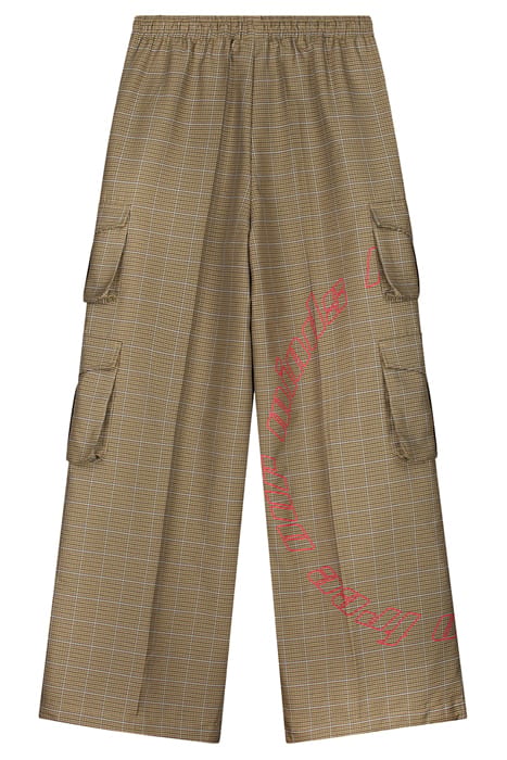 SAND CHECKED KENSINE PANTS 3